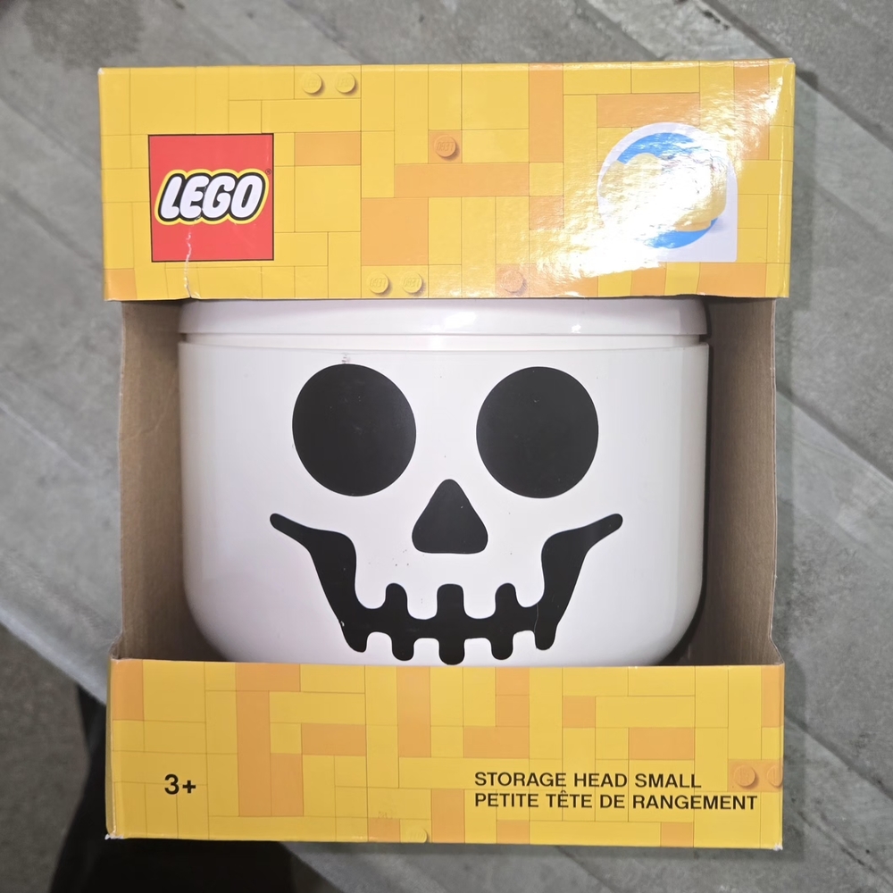 LEGO White Skull Storage Container